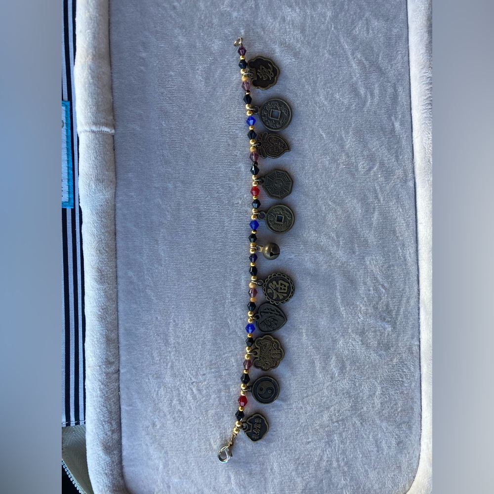 Charm bracelet with beads.